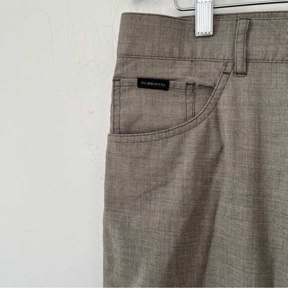 Alberto Ceramica Light Brown Tom Comfort Fit Wrinkle Resistant Dress Pant - Picture 7 of 9